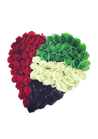 Patriot National Day Flower Heart